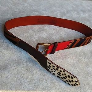 The Limited Leather Cow Hair Belt Size Medium